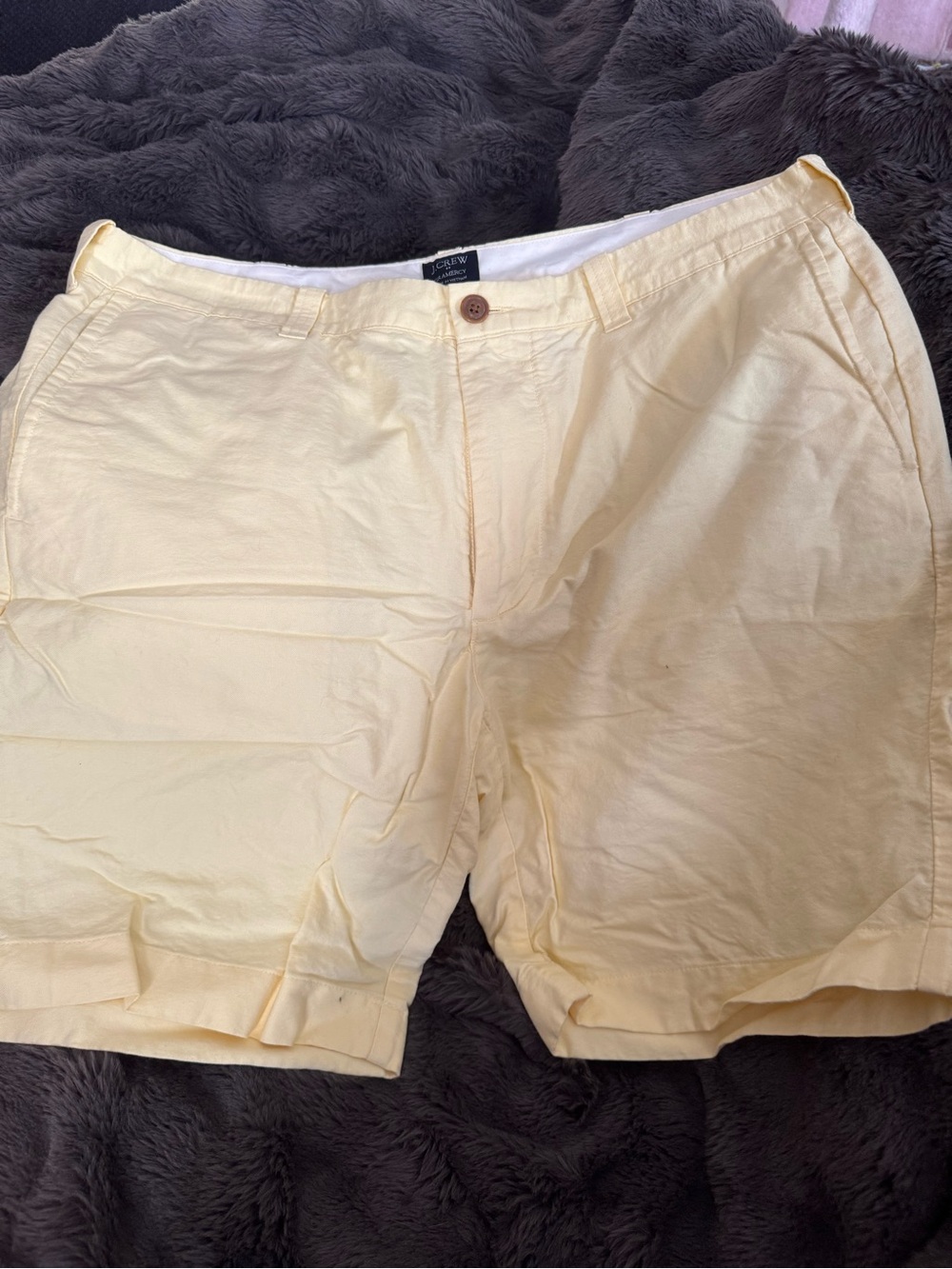 J. Crew women’s Light Yellow Flat Front Chino Shorts